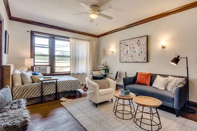 1367 E 53rd Street Living and Bedroom Space